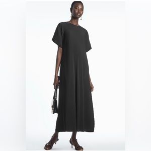 COS Pleated Midi/Maxi T Shirt Dress M